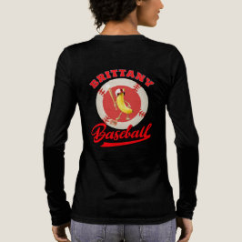 Banaan Slagger Grappig Baseball Aangepast Grafisch Tri-Blend Shirt