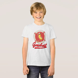 Banaan Slagger Grappig Baseball Aangepast Grafisch Tri-Blend Shirt