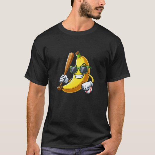Banaan Spelen Honkbal Fruit Lover Honkbal T-shirt (Voorkant)