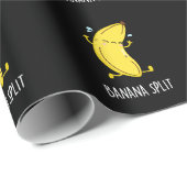 Banaan Split Grappig Dancing Banaan Pun Donker BG Cadeaupapier (Rol Hoek)