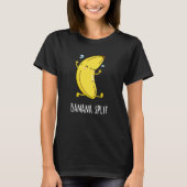 Banaan Split Grappig Dancing Banaan Pun Donker BG T-shirt (Voorkant)