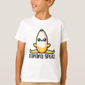 Banaan Split! Schattigee bananenschil T-shirt (Voorkant)