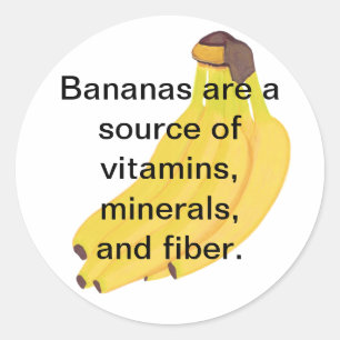 Banaan Stickers met Voeding Info