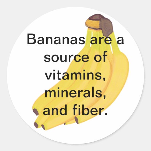 Banaan Stickers met Voeding Info (Voorkant)