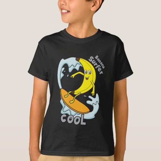 Banaan Surf Cool Schattige T-shirt (Voorkant)