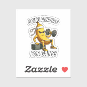 banaan trainen sticker