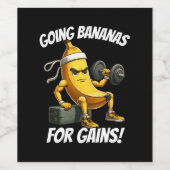 banaan trainen wijn etiket (Enkel label)