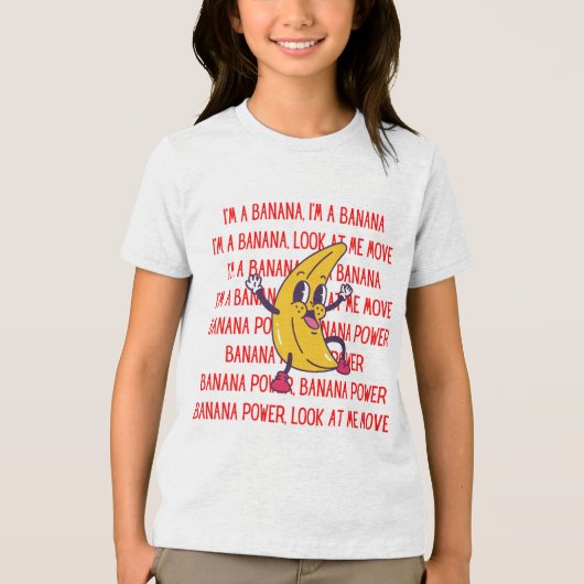 banaan Tri-Blend shirt (Voorkant)