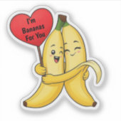 banaan-Valentijnsdag Sticker (Voorkant)