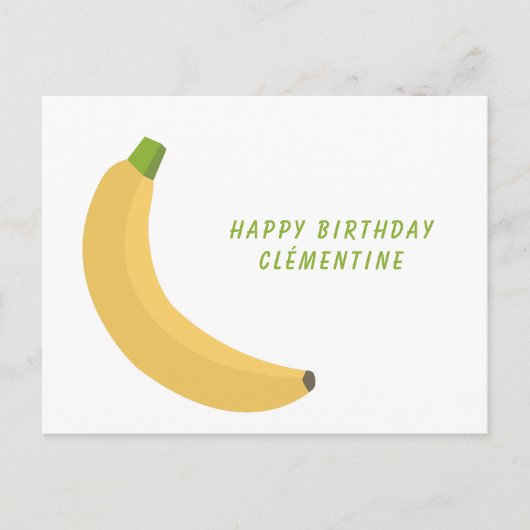 Banaan Verjaardag Briefkaart (Voorkant)