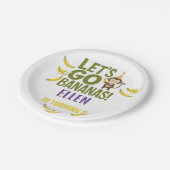 banaan verjaardagsfeestje BEWERKBARE bananen Papieren Bordje (Gekanteld)