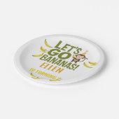 banaan verjaardagsfeestje BEWERKBARE bananen Papieren Bordje (Gekanteld)