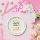 banaan verjaardagsfeestje BEWERKBARE cirkel van ba Papieren Bordje (Feest)