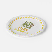 banaan verjaardagsfeestje BEWERKBARE cirkel van ba Papieren Bordje (Gekanteld)