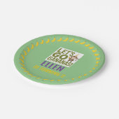 banaan verjaardagsfeestje BEWERKBARE cirkel van ba Papieren Bordje (Gekanteld)