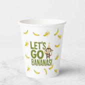 banaan verjaardagsfeestje EDITABLE bananen SCHATTI Papieren Bekers (Voorkant)