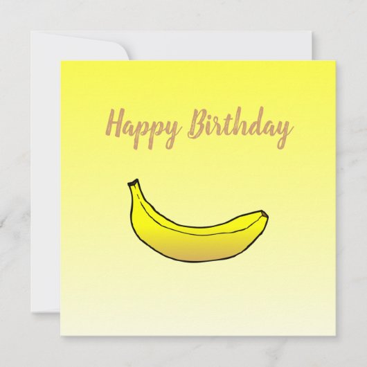 Banaan Verjaardagskaart Kaart (Voorkant)