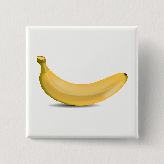 Banaan Vierkante Button 5,1 Cm (Voorkant)