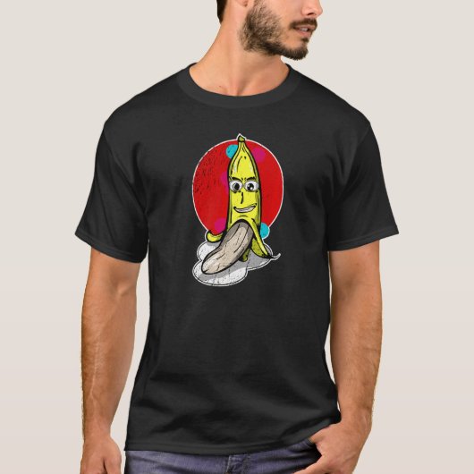 Banaan Volwassen Humor Cheeky Banana T-shirt (Voorkant)