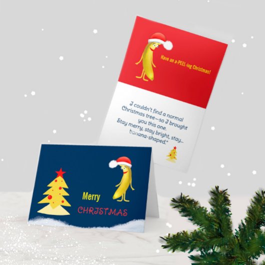 Banaan voor Kerstmis Feestdagen Kaart