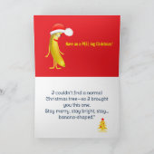 Banaan voor Kerstmis Feestdagen Kaart (Binnen)