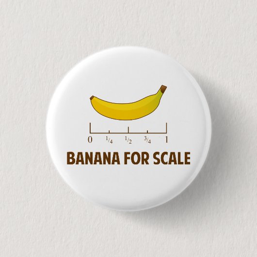 Banaan voor schaal ronde button 3,2 cm (Voorkant)