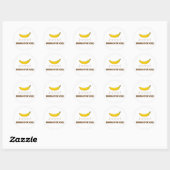 Banaan voor schaal ronde sticker (Vel)