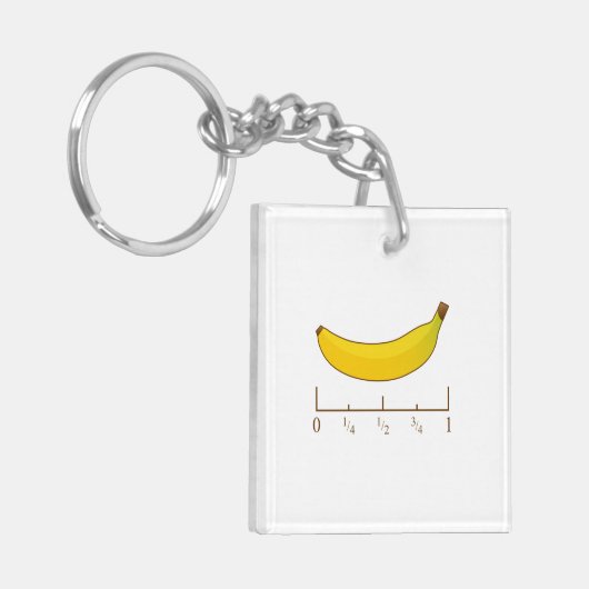 Banaan voor schaal sleutelhanger (Voorkant Links)