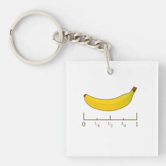 Banaan voor schaal sleutelhanger (Voorkant)