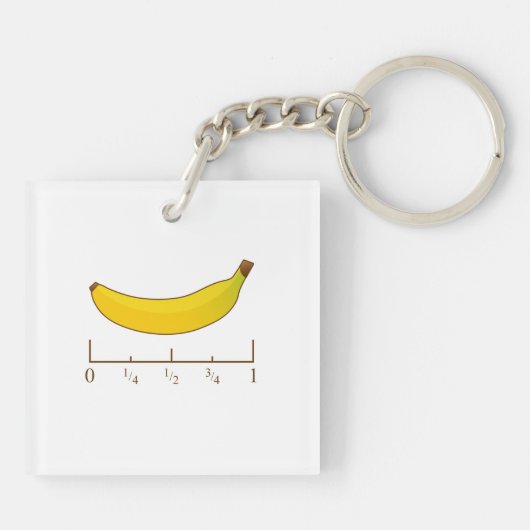 Banaan voor schaal sleutelhanger (Achterkant)