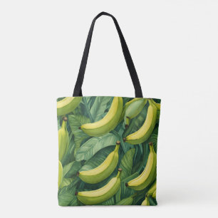 Banaan Vruchten en Bladeren Tropische Sfeer Tote Bag