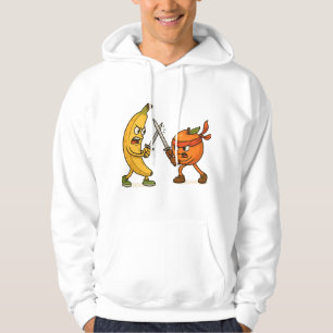 Banaan vs. Ninja Sinaasappel – Epische fruitstrijd Hoodie