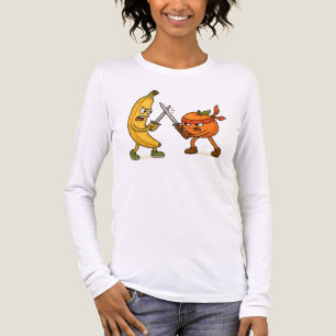 Banaan vs. Ninja Sinaasappel – Epische fruitstrijd Tri-Blend Shirt