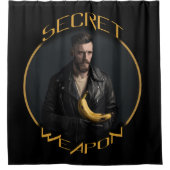 Banaan: zijn geheime wapen douchegordijn (Voorkant)