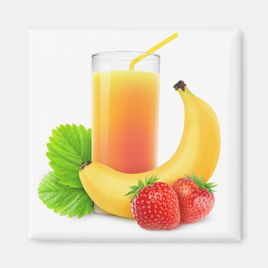 Banaanaardbei schudden magneet (Voorkant)