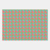 Banaanaardbeienwatermeloen grappig fruitpatroon inpakpapier vel (Voorkant 3)