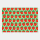 Banaanaardbeienwatermeloen grappig fruitpatroon inpakpapier vel (Voorkant 2)