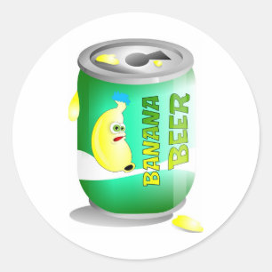Banaanbier Ronde Sticker