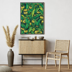 Banaanblad & Fruit Combinatie Tropische Jungle Poster