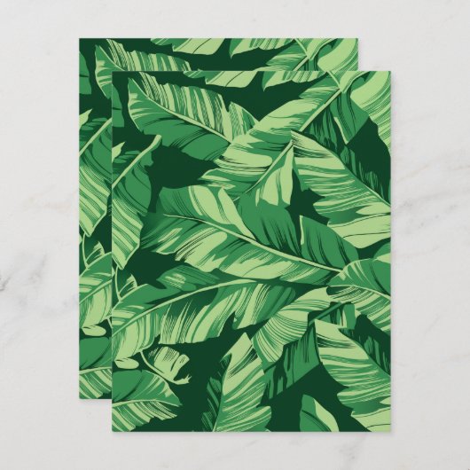 Banaanbladeren 2 notitiekaartje (Voorkant / Achterkant)