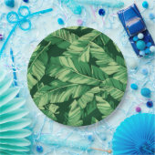 Banaanbladeren 2 papieren bordje (Feest)