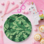 Banaanbladeren 2 papieren bordje (Feest)