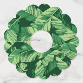 Banaanbladeren 2 wijnglaslabel (Voorkant)