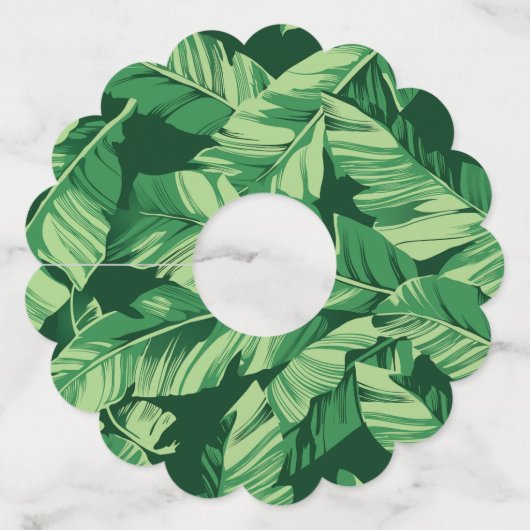 Banaanbladeren 2 wijnglaslabel (Achterkant)