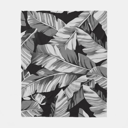 Banaanbladeren 3 fleece deken (Voorkant)