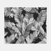 Banaanbladeren 3 fleece deken (Voorkant (Horizontaal))