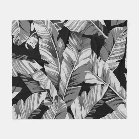 Banaanbladeren 3 fleece deken (Voorkant (Horizontaal))