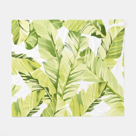Banaanbladeren 4 fleece deken (Voorkant (Horizontaal))