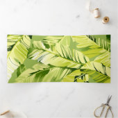 Banaanbladeren 5 drieluik wenskaart (Binnen)