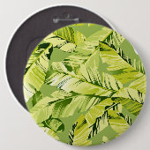 Banaanbladeren 5 ronde button 6,0 cm (Voorkant /achterkant)